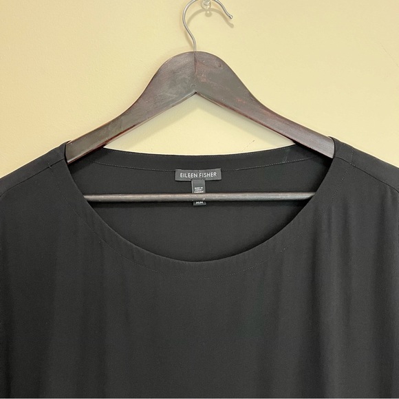Eileen Fisher 100% Silk Long Sleeveless Top - Picture 9 of 16